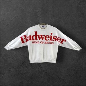 Vintage Brew City Budweiser Sweatshirt Mens 3XL King Of Beers Graphic